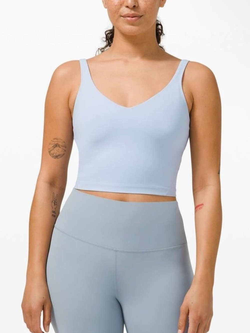 lululemon Light Blue Scoop-Back Align Tank